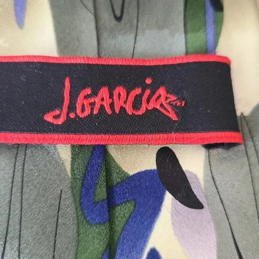 J. GARCIA  vintage tie, green and blue - Picture 7 of 8